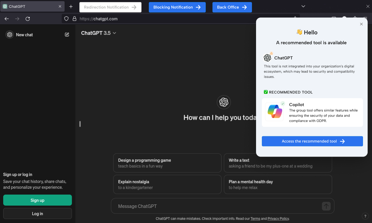 Gouvernance IT - Notificatif de redirection Gouvernance IT - Notificatif de redirection
