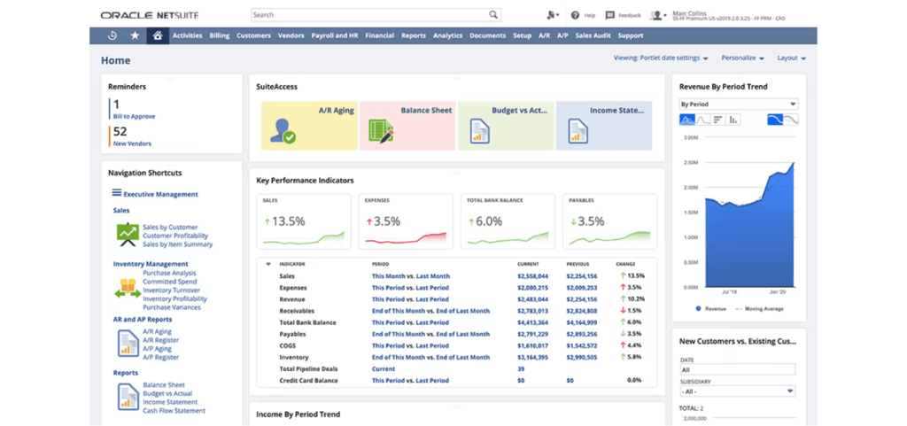 Oracle Netsuite interface
