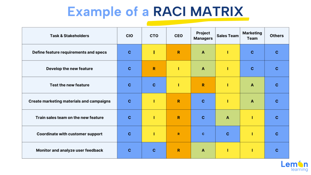 example of a raci matrix chart