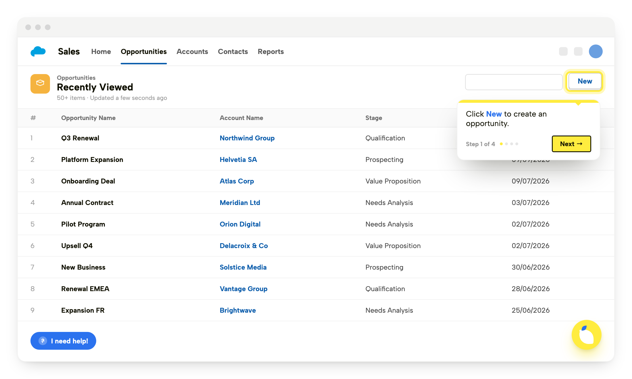 Lemon Adoption — in-app step-by-step guide