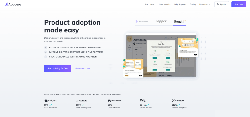 Appcues plataforma de adopción digital