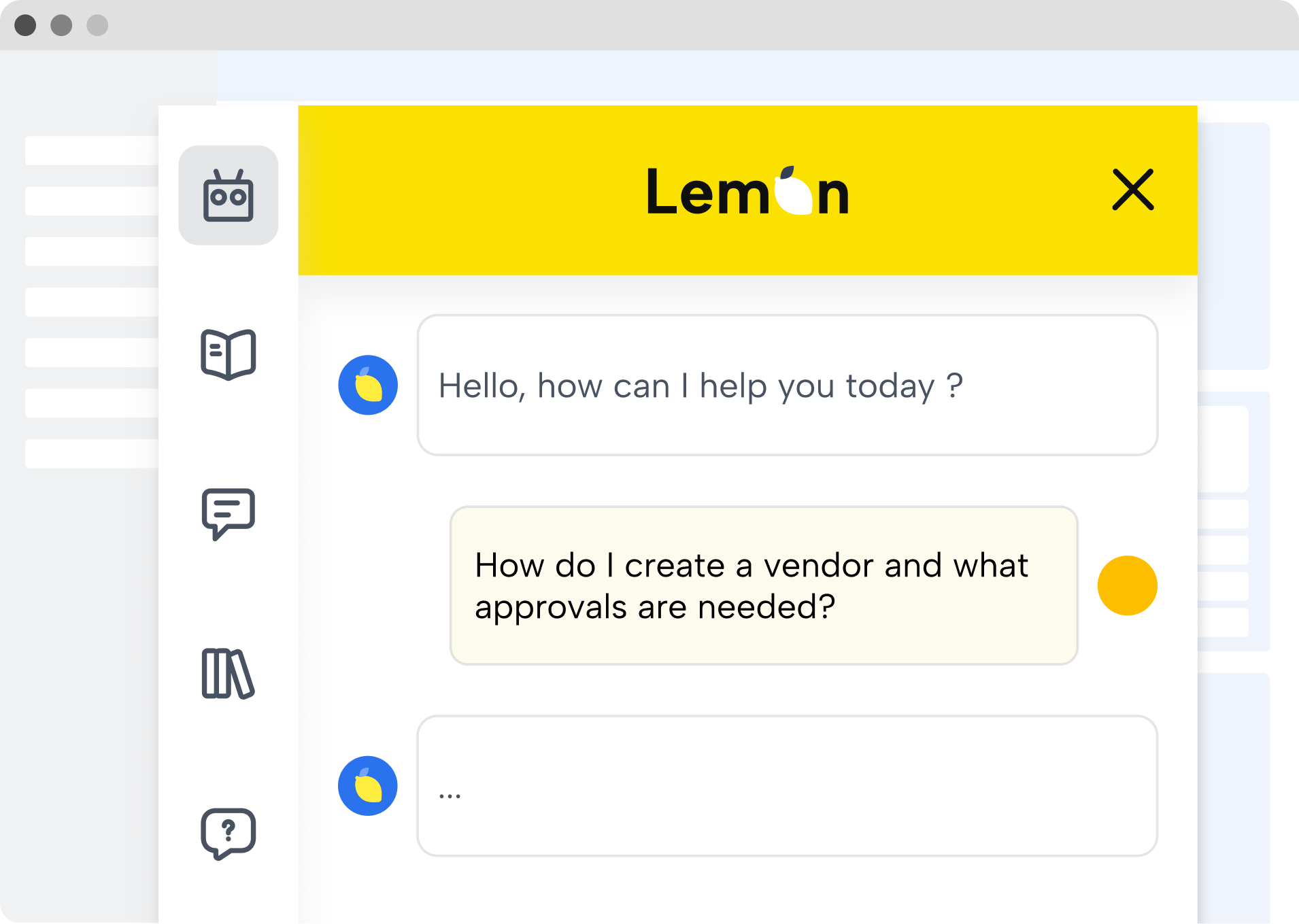 The AI Assistant chat panel where a user asks a question