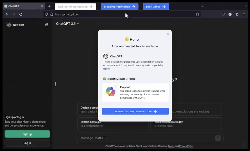 Lemon flagging shadow IT and delivering AI compliance guidance inside ChatGPT