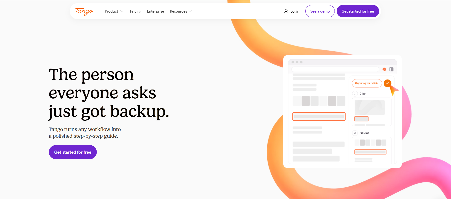Tango homepage